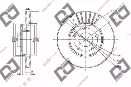 Тормозной диск DJ PARTS BD1064